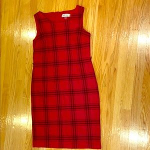 Classic plaid shift dress